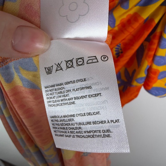 NWT Farm Rio Anthropologie Peony Floral Ruched Midi Dress Sz XS Colorful Stretch - Picture 11 of 13